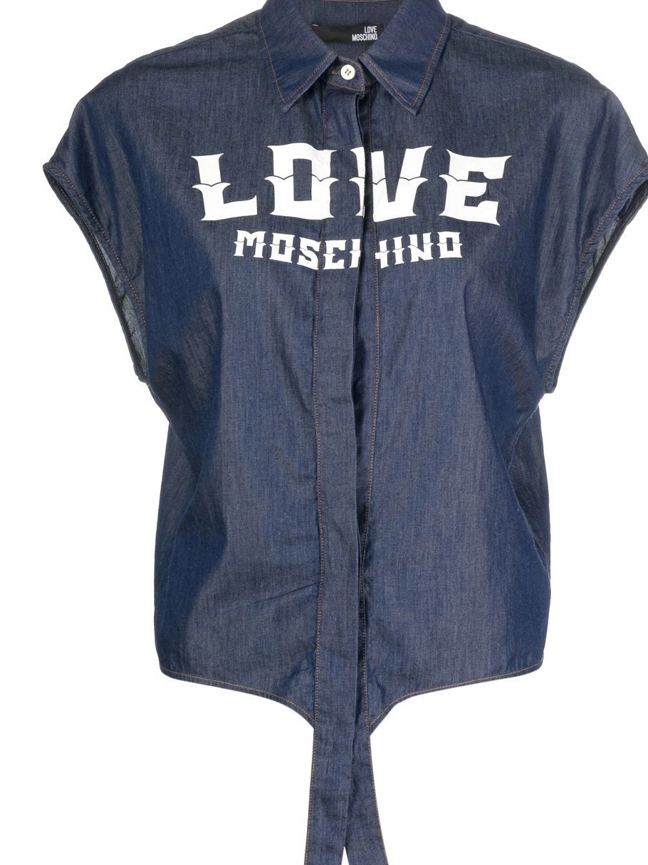 Love Women logo-print shirt Moschino 0420